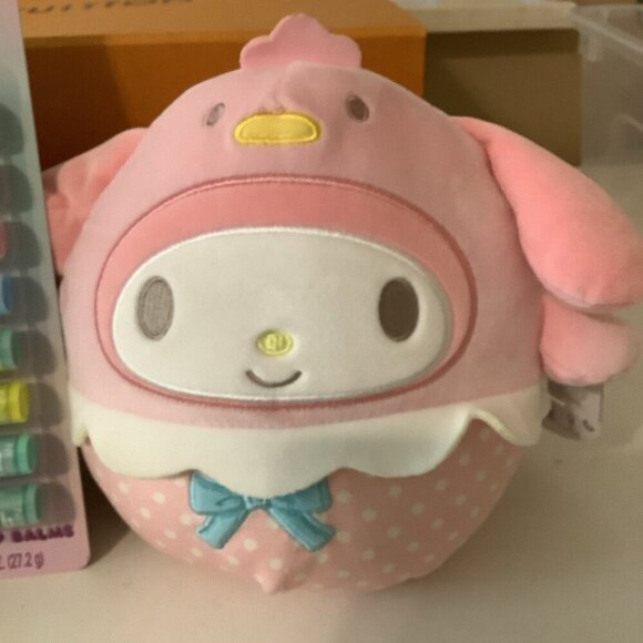 Squishmallow Chick My Melody & Hello Kitty Plush 8 inch & Flavored Lip Balm Set - Picture 5 of 5